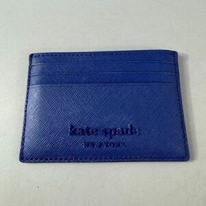 NWOT Kate Spade Deep Azure Leather Cardholder
